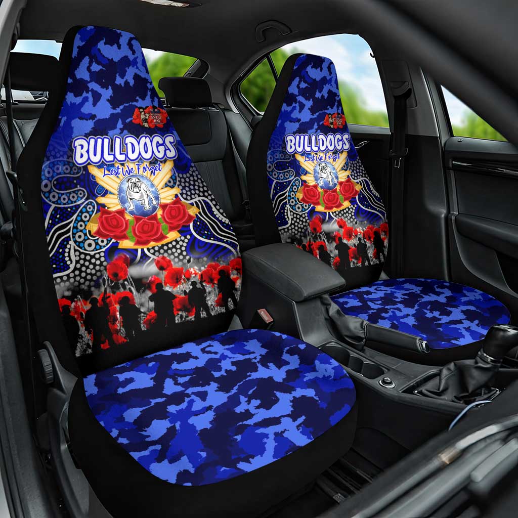 Bulldogs ANZAC Day Car Seat Cover Australian Army - Lest We Forget