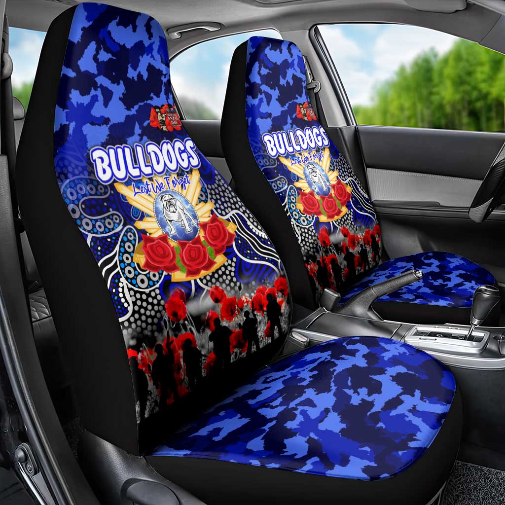 Bulldogs ANZAC Day Car Seat Cover Australian Army - Lest We Forget
