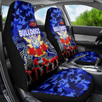 Bulldogs ANZAC Day Car Seat Cover Australian Army - Lest We Forget