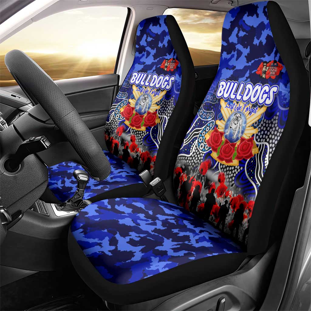 Bulldogs ANZAC Day Car Seat Cover Australian Army - Lest We Forget