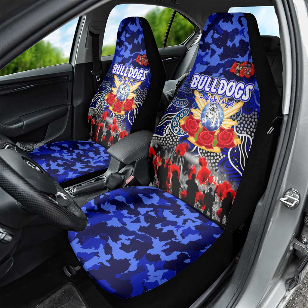 Bulldogs ANZAC Day Car Seat Cover Australian Army - Lest We Forget