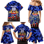 Personalized Bulldogs ANZAC Day Family Matching Mermaid Dress and Hawaiian Shirt Australian Army - Lest We Forget