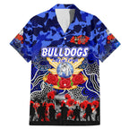 Personalized Bulldogs ANZAC Day Family Matching Mermaid Dress and Hawaiian Shirt Australian Army - Lest We Forget