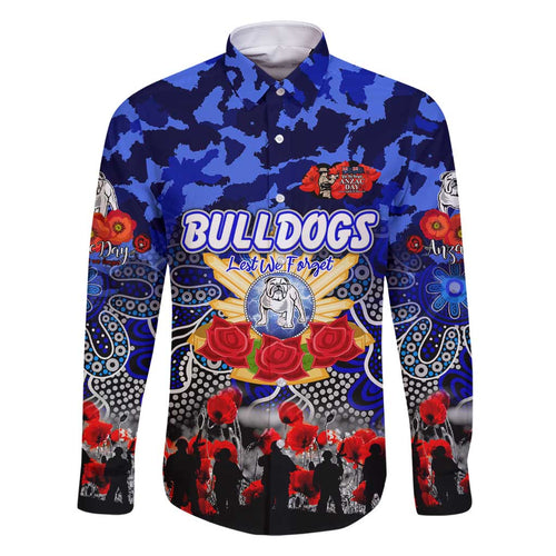 Personalized Bulldogs ANZAC Day Family Matching Mermaid Dress and Hawaiian Shirt Australian Army - Lest We Forget
