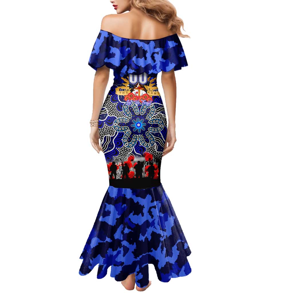 Personalized Bulldogs ANZAC Day Family Matching Mermaid Dress and Hawaiian Shirt Australian Army - Lest We Forget