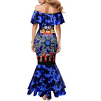 Personalized Bulldogs ANZAC Day Family Matching Mermaid Dress and Hawaiian Shirt Australian Army - Lest We Forget