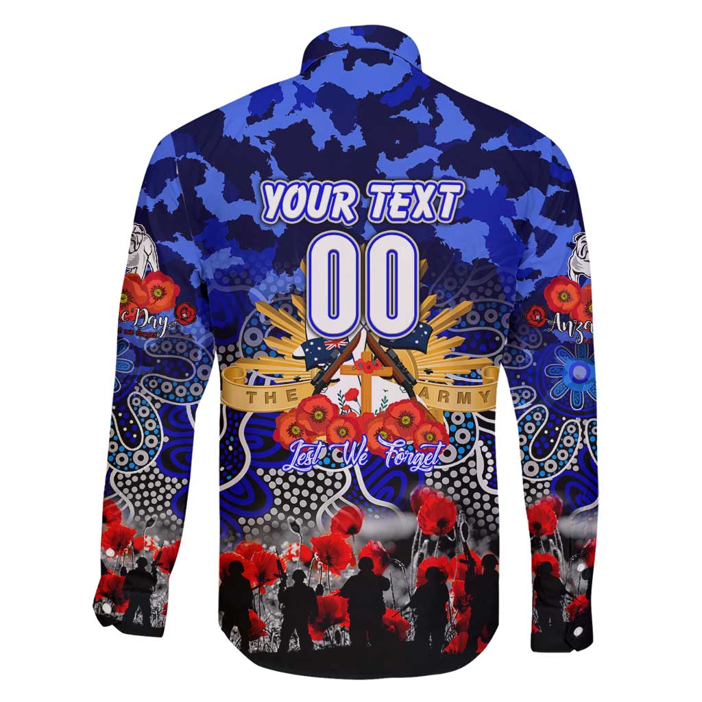 Personalized Bulldogs ANZAC Day Family Matching Off Shoulder Maxi Dress and Hawaiian Shirt Australian Army - Lest We Forget
