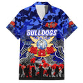 Personalized Bulldogs ANZAC Day Family Matching Summer Maxi Dress and Hawaiian Shirt Australian Army - Lest We Forget