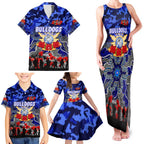 Personalized Bulldogs ANZAC Day Family Matching Tank Maxi Dress and Hawaiian Shirt Australian Army - Lest We Forget