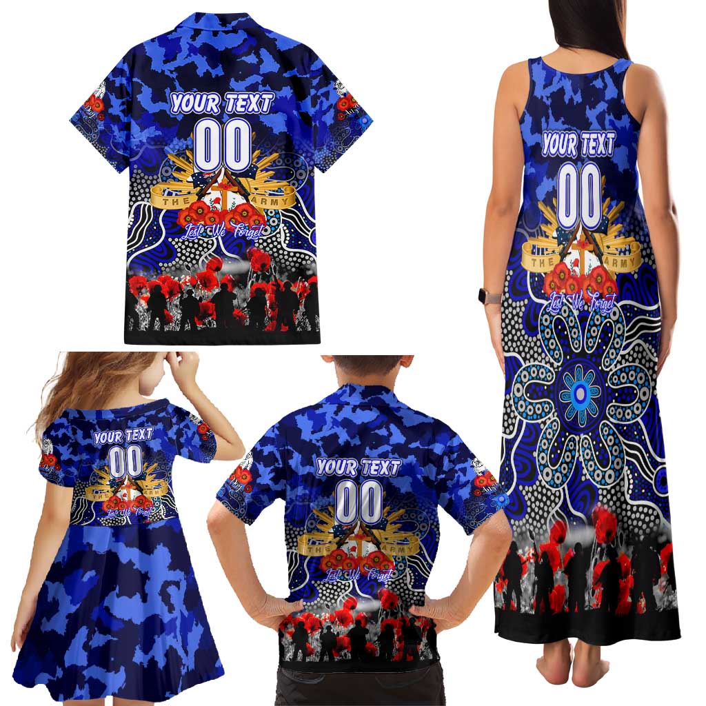 Personalized Bulldogs ANZAC Day Family Matching Tank Maxi Dress and Hawaiian Shirt Australian Army - Lest We Forget
