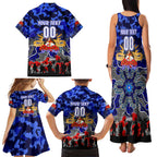 Personalized Bulldogs ANZAC Day Family Matching Tank Maxi Dress and Hawaiian Shirt Australian Army - Lest We Forget