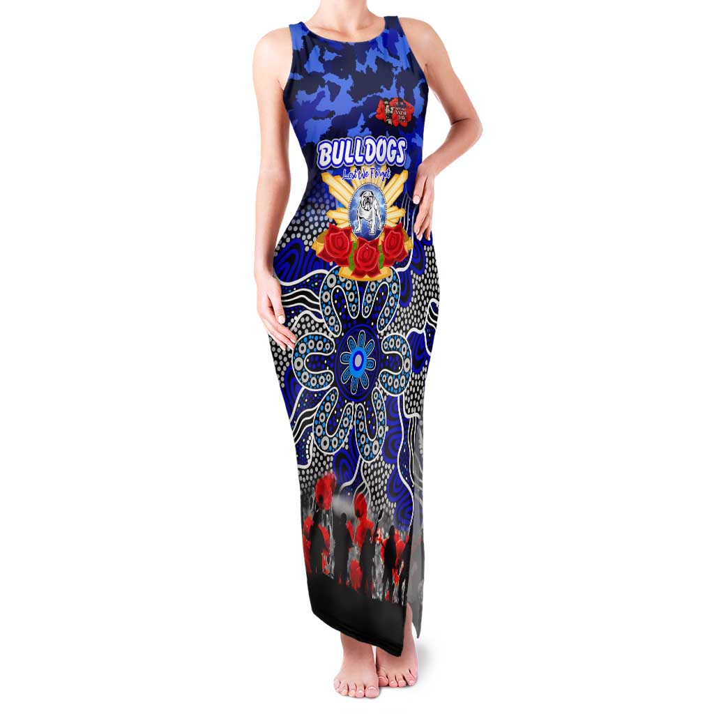 Personalized Bulldogs ANZAC Day Family Matching Tank Maxi Dress and Hawaiian Shirt Australian Army - Lest We Forget