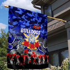 Bulldogs ANZAC Day Garden Flag Australian Army - Lest We Forget