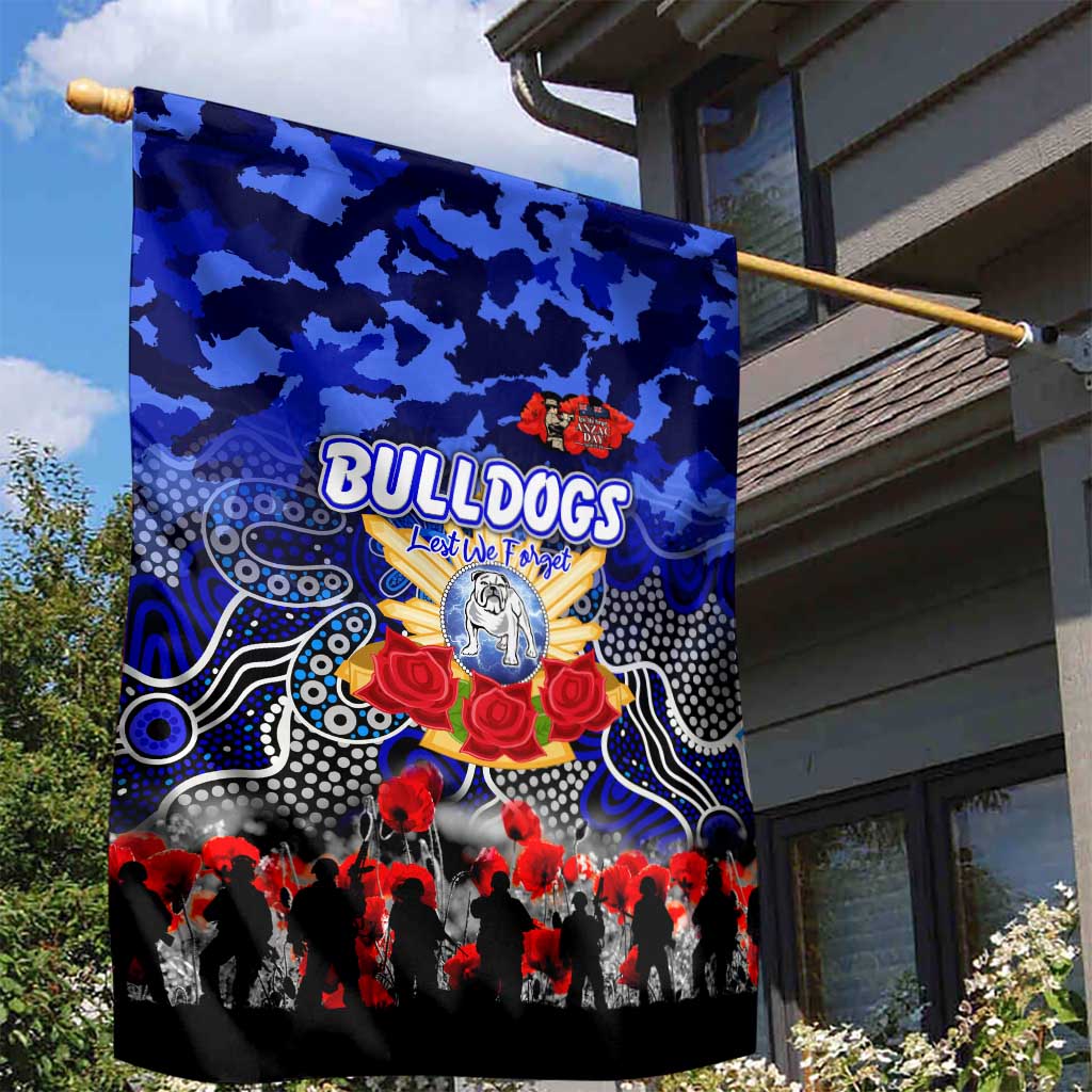 Bulldogs ANZAC Day Garden Flag Australian Army - Lest We Forget