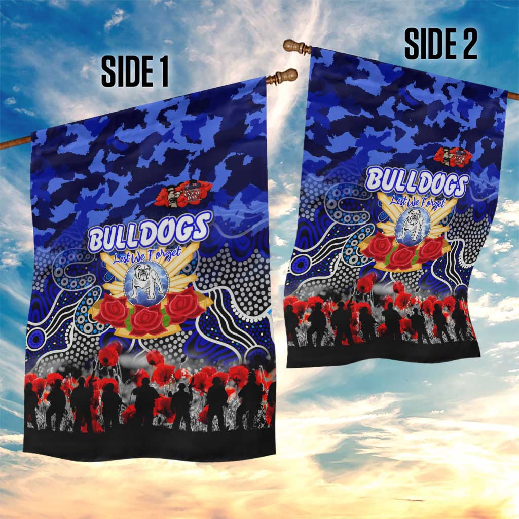 Bulldogs ANZAC Day Garden Flag Australian Army - Lest We Forget