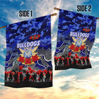 Bulldogs ANZAC Day Garden Flag Australian Army - Lest We Forget