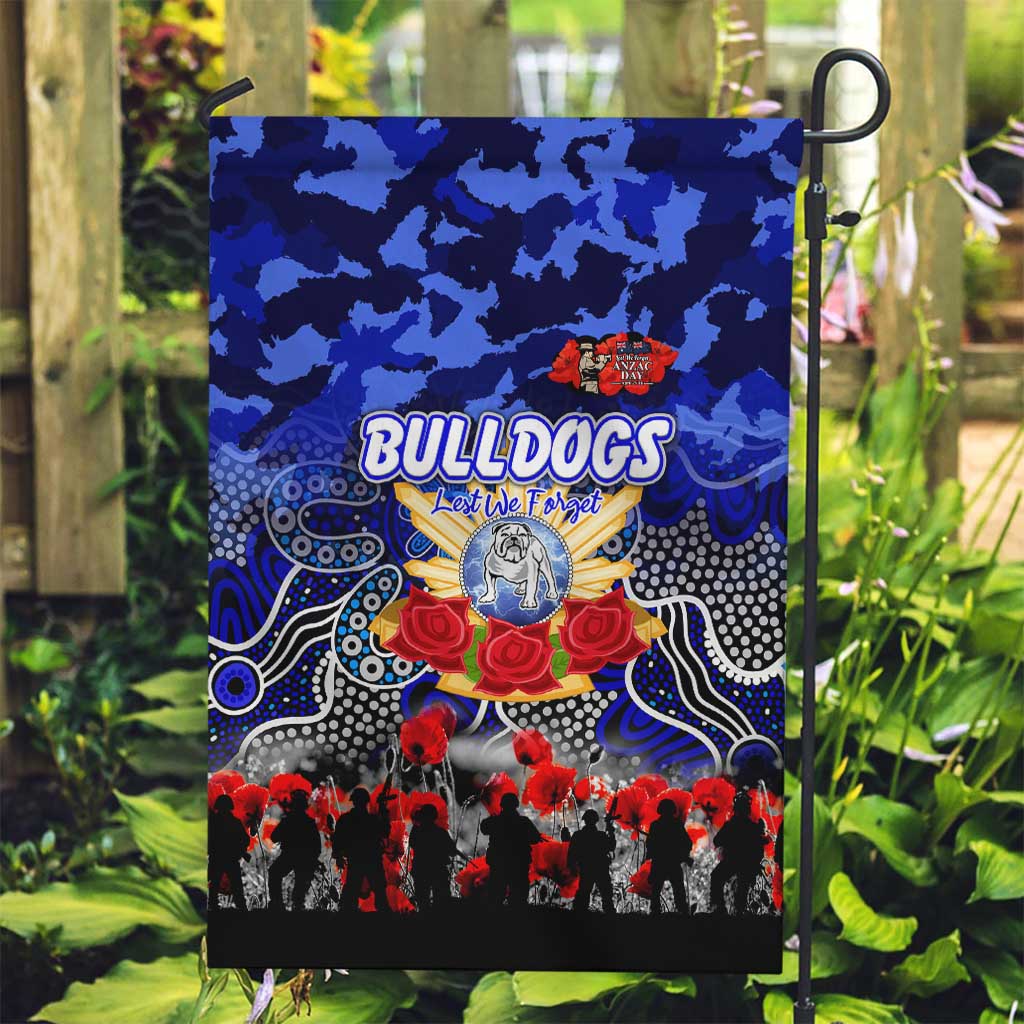 Bulldogs ANZAC Day Garden Flag Australian Army - Lest We Forget