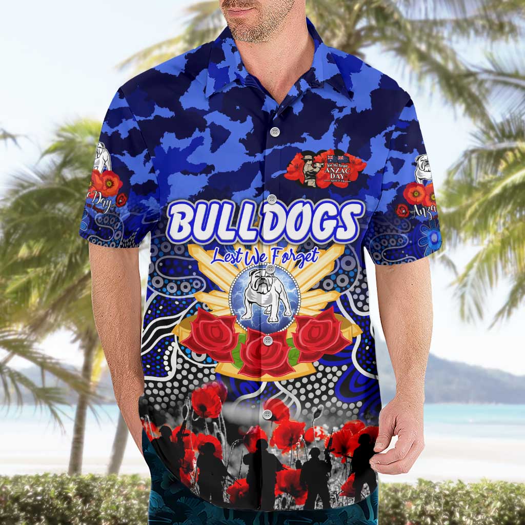 Personalized Bulldogs ANZAC Day Hawaiian Shirt Australian Army - Lest We Forget