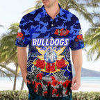 Personalized Bulldogs ANZAC Day Hawaiian Shirt Australian Army - Lest We Forget