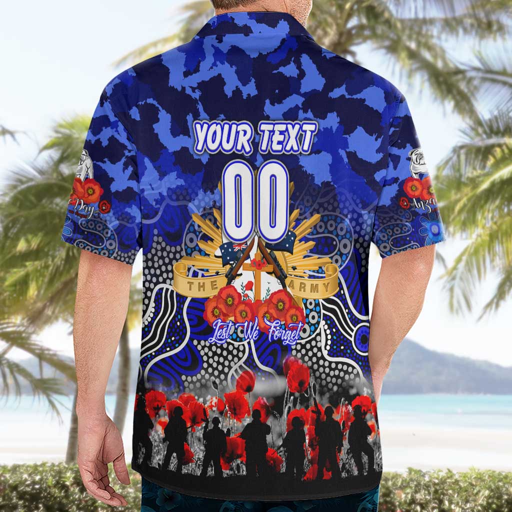 Personalized Bulldogs ANZAC Day Hawaiian Shirt Australian Army - Lest We Forget