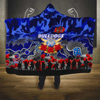 Bulldogs ANZAC Day Hooded Blanket Australian Army - Lest We Forget