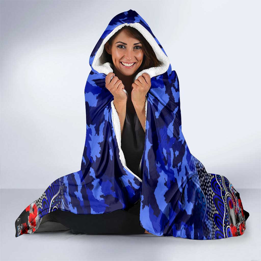 Bulldogs ANZAC Day Hooded Blanket Australian Army - Lest We Forget