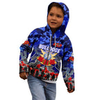 Personalized Bulldogs ANZAC Day Kid Hoodie Australian Army - Lest We Forget