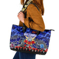 Bulldogs ANZAC Day Leather Tote Bag Australian Army - Lest We Forget