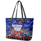 Bulldogs ANZAC Day Leather Tote Bag Australian Army - Lest We Forget
