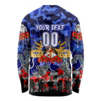 Personalized Bulldogs ANZAC Day Long Sleeve Shirt Australian Army - Lest We Forget