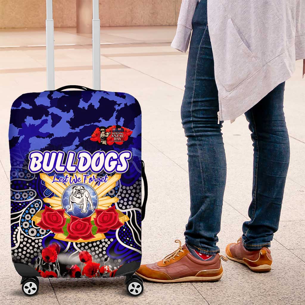 Bulldogs ANZAC Day Luggage Cover Australian Army - Lest We Forget