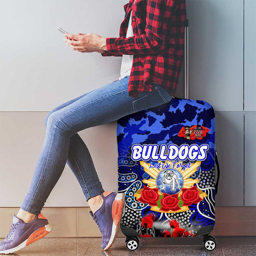 Bulldogs ANZAC Day Luggage Cover Australian Army - Lest We Forget