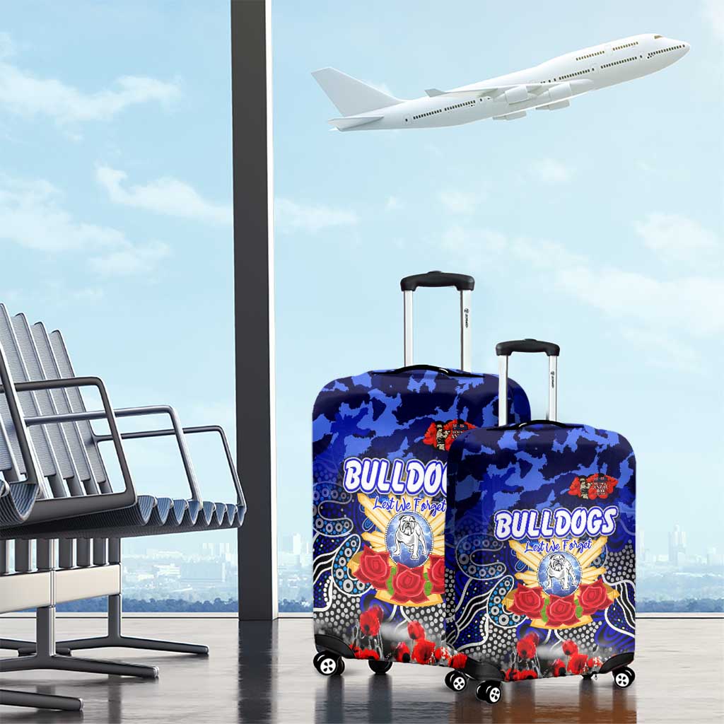 Bulldogs ANZAC Day Luggage Cover Australian Army - Lest We Forget