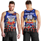 Personalized Bulldogs ANZAC Day Men Tank Top Australian Army - Lest We Forget