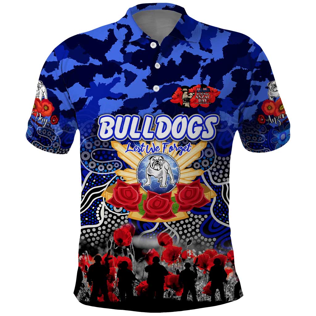 Personalized Bulldogs ANZAC Day Polo Shirt Australian Army - Lest We Forget