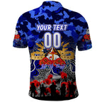 Personalized Bulldogs ANZAC Day Polo Shirt Australian Army - Lest We Forget