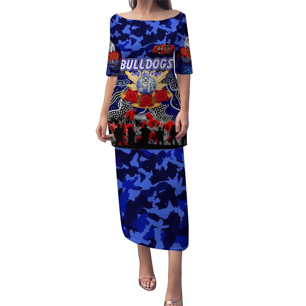 Personalized Bulldogs ANZAC Day Puletasi Australian Army - Lest We Forget
