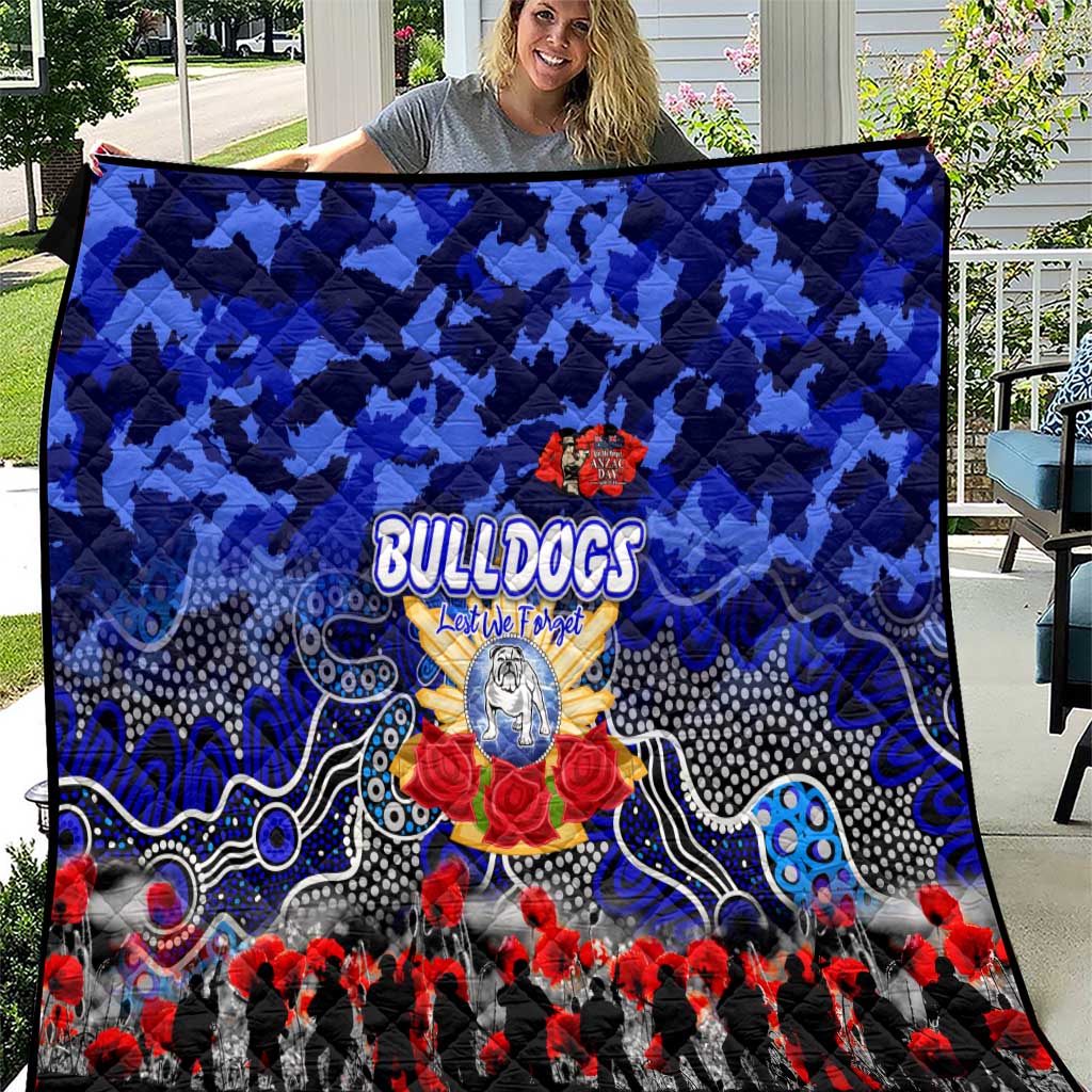 Bulldogs ANZAC Day Quilt Australian Army - Lest We Forget