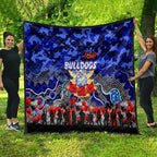 Bulldogs ANZAC Day Quilt Australian Army - Lest We Forget