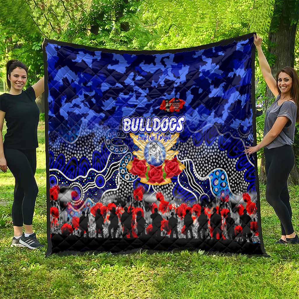 Bulldogs ANZAC Day Quilt Australian Army - Lest We Forget