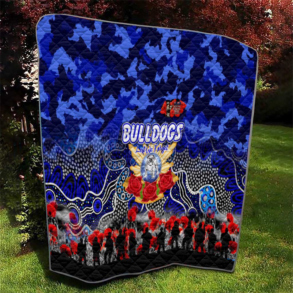 Bulldogs ANZAC Day Quilt Australian Army - Lest We Forget