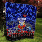 Bulldogs ANZAC Day Quilt Australian Army - Lest We Forget