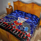 Bulldogs ANZAC Day Quilt Australian Army - Lest We Forget