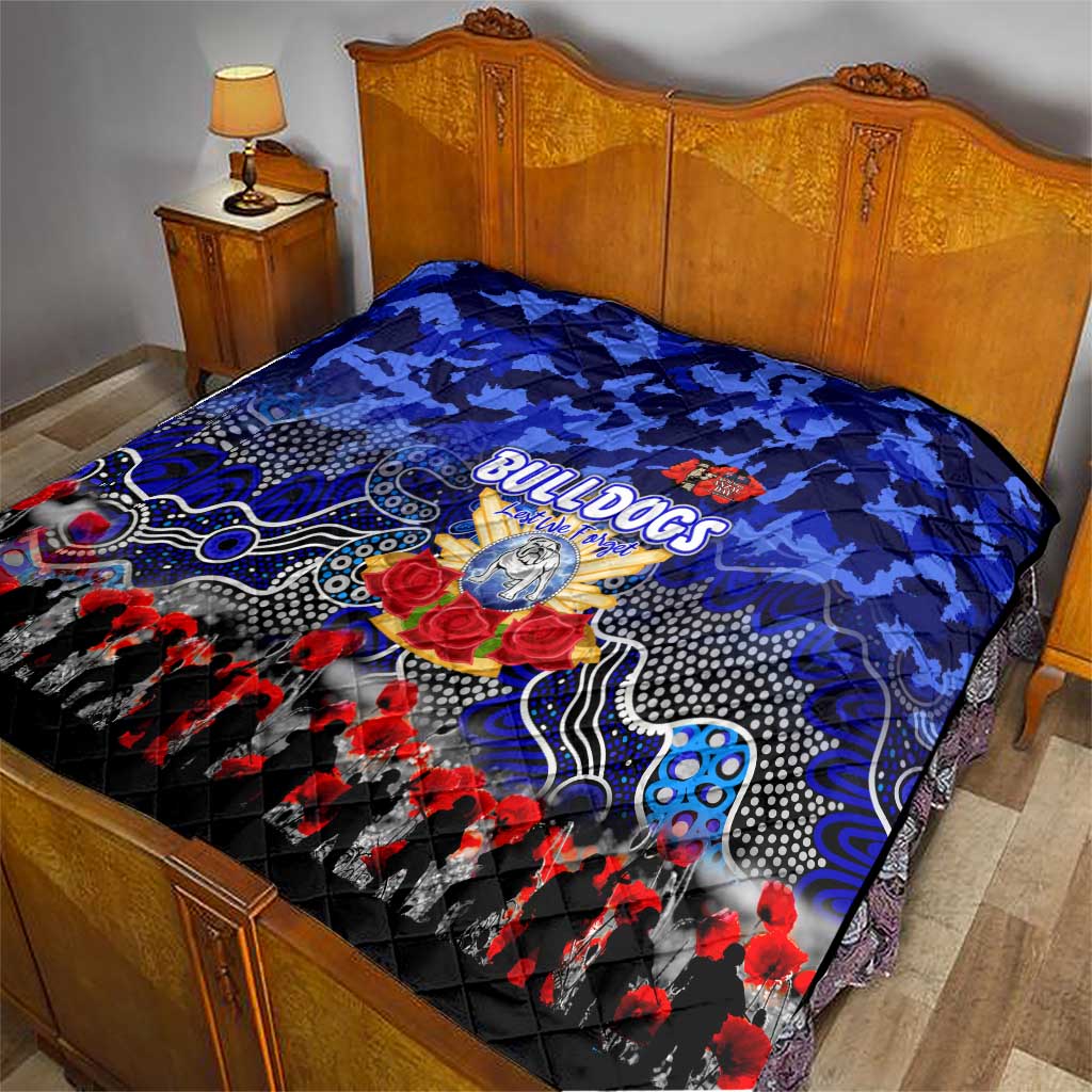 Bulldogs ANZAC Day Quilt Australian Army - Lest We Forget