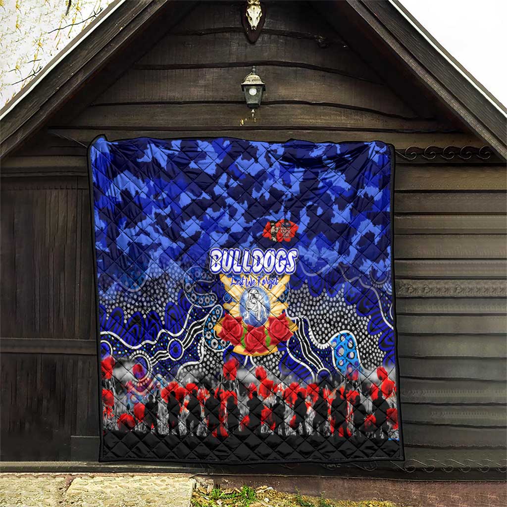 Bulldogs ANZAC Day Quilt Australian Army - Lest We Forget