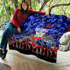 Bulldogs ANZAC Day Quilt Australian Army - Lest We Forget