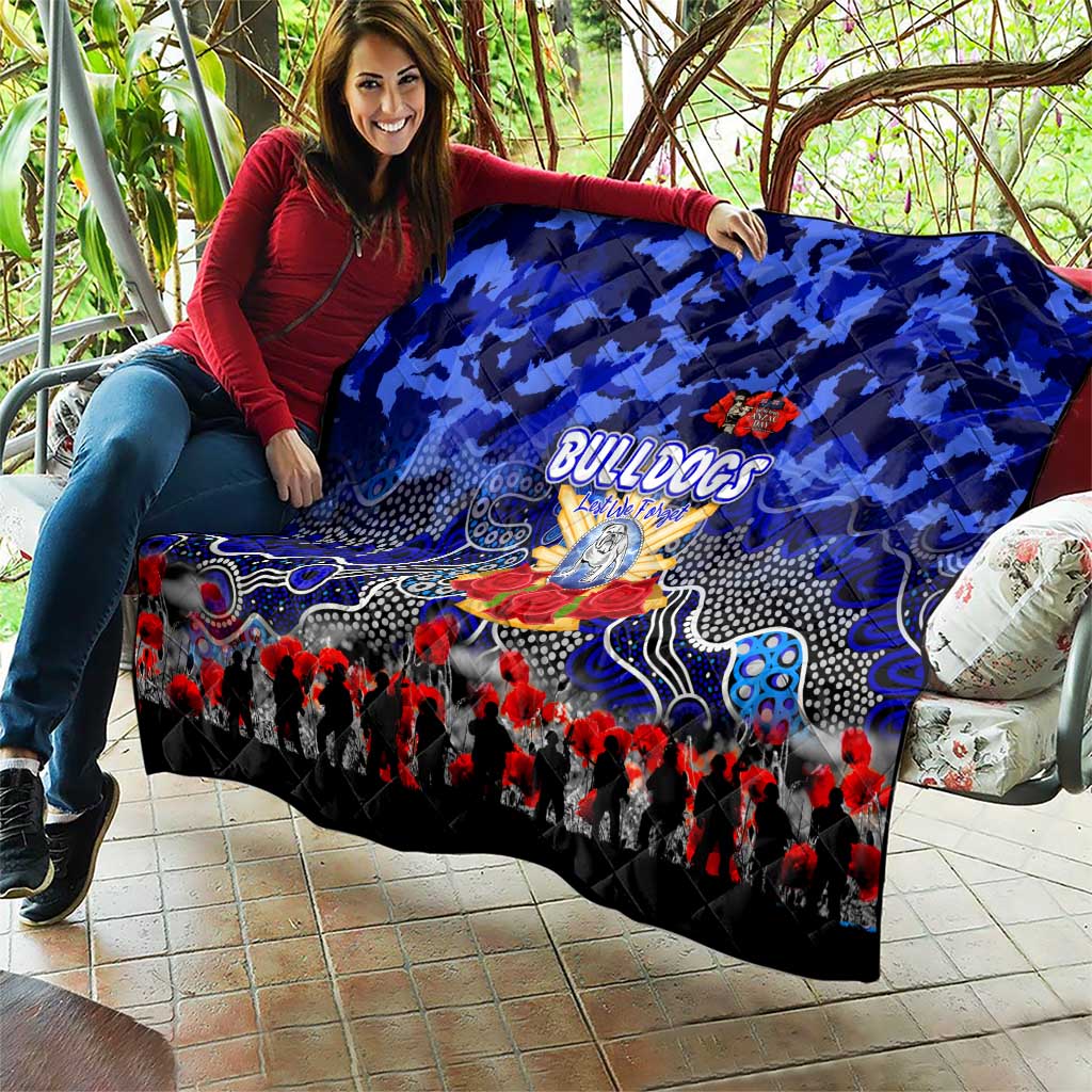 Bulldogs ANZAC Day Quilt Australian Army - Lest We Forget