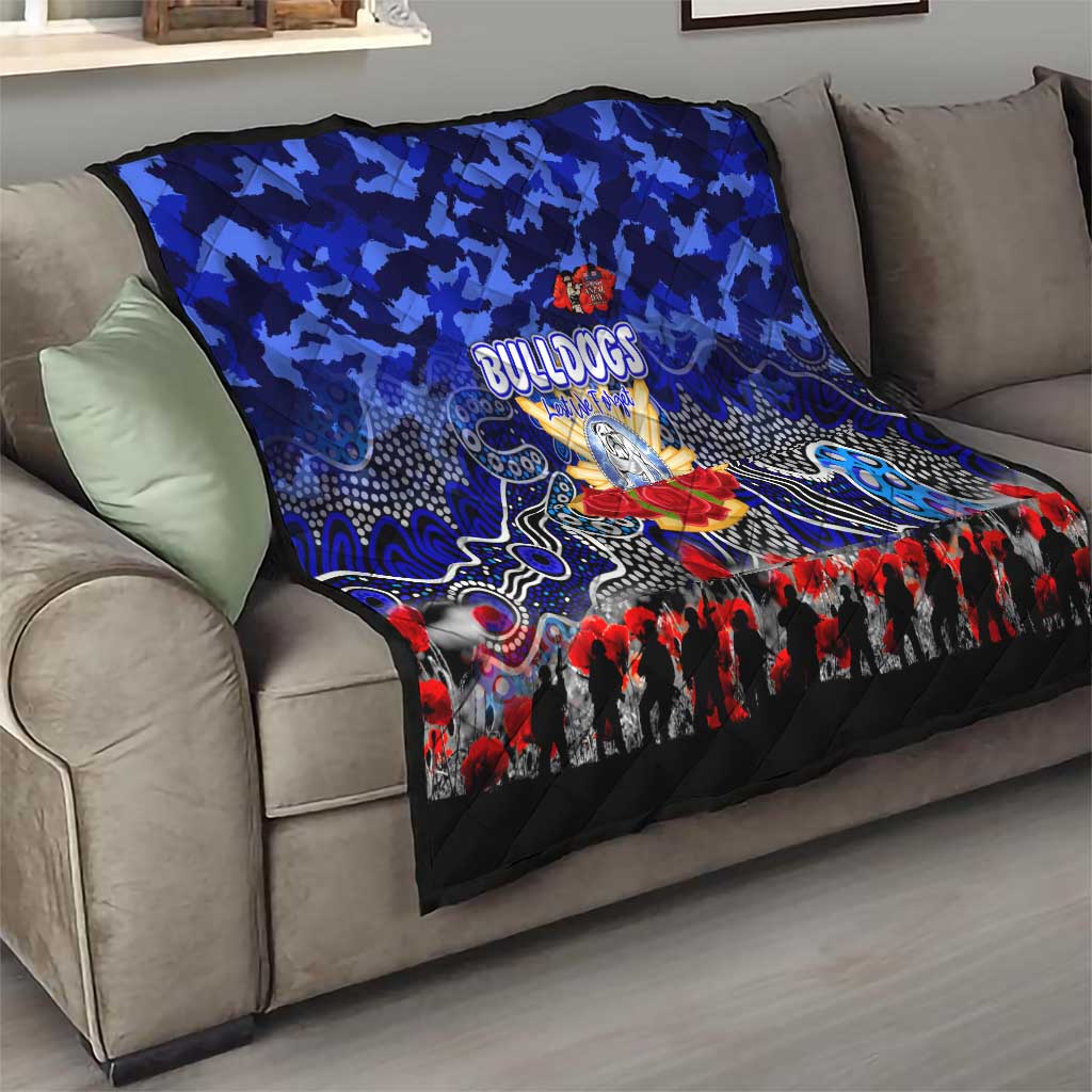 Bulldogs ANZAC Day Quilt Australian Army - Lest We Forget