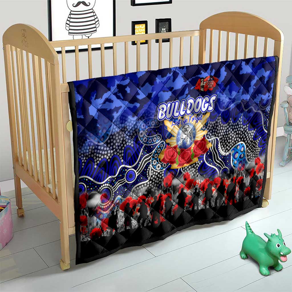 Bulldogs ANZAC Day Quilt Australian Army - Lest We Forget