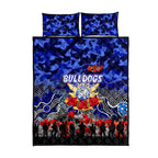 Bulldogs ANZAC Day Quilt Bed Set Australian Army - Lest We Forget